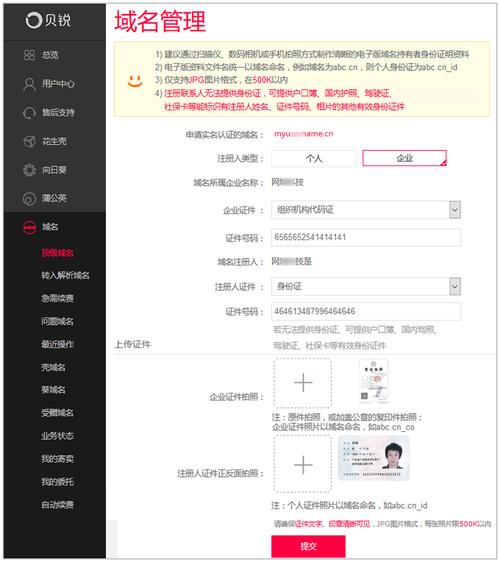 域名企业怎么实名认证