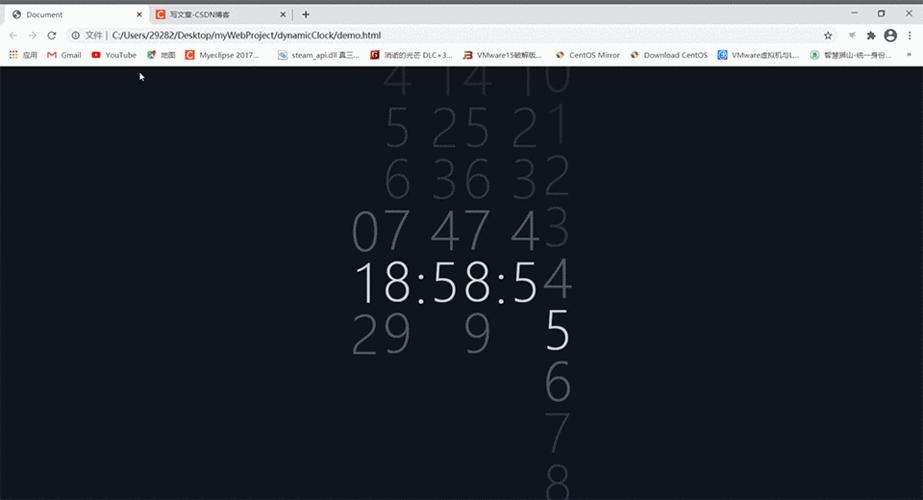 基于CSS3 jQuery动态时钟制作的示例分析