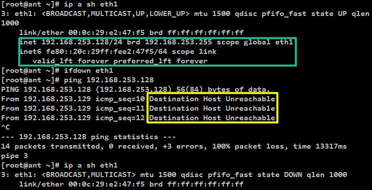 Linux基础命令ifup和ifdown的用法(linux ifdown命令)