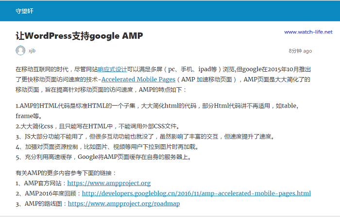 WordPress中怎么支持google AMP(wordpress支持移动端吗)
