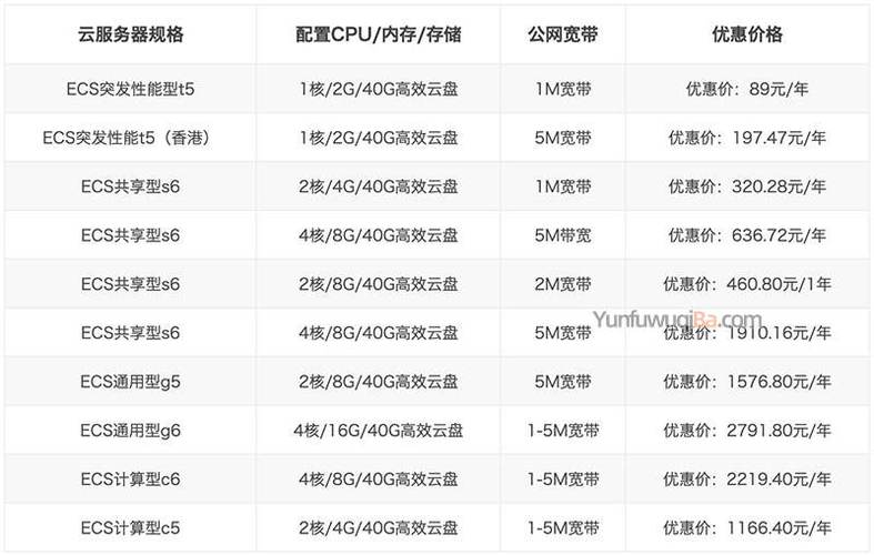 云服务器的租用购买费用