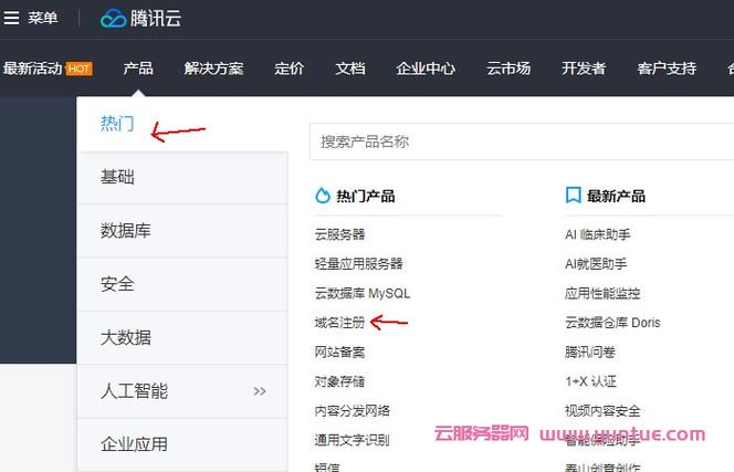 域名注册都是云服务器吗
