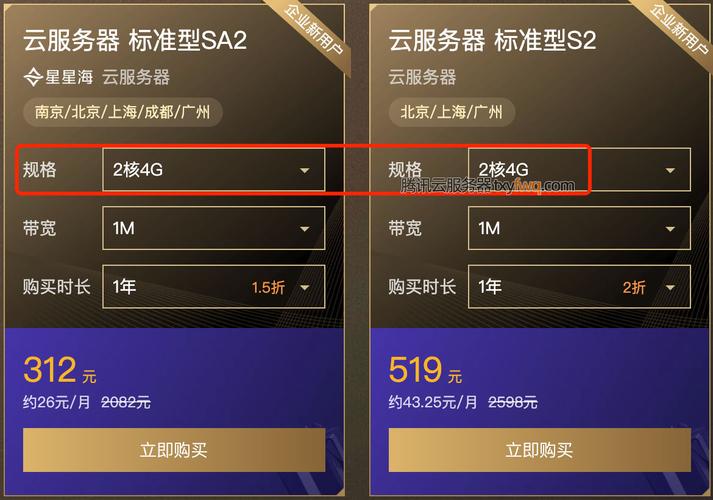 腾讯云服务器多少g