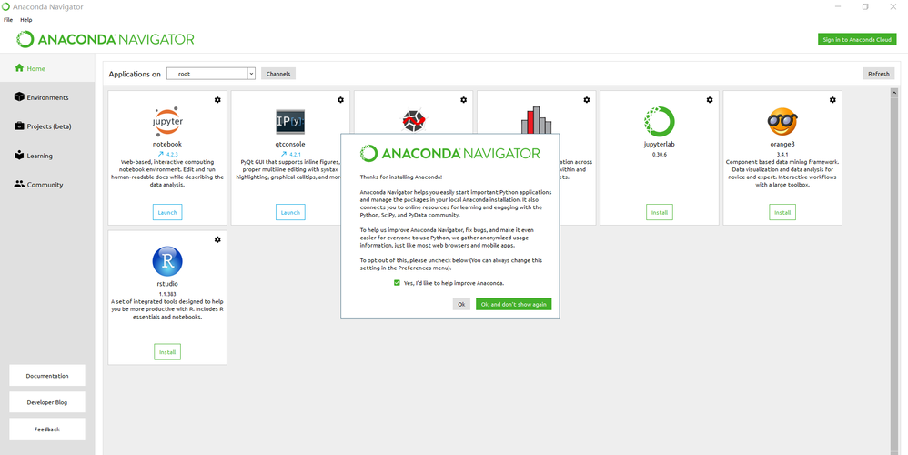 Anaconda Navigator 无法打开解决办法