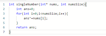 [leetcode]136. 只出现一次的数字