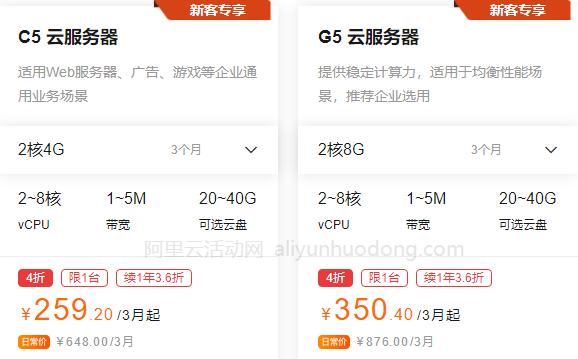 使用云服务器购买费用