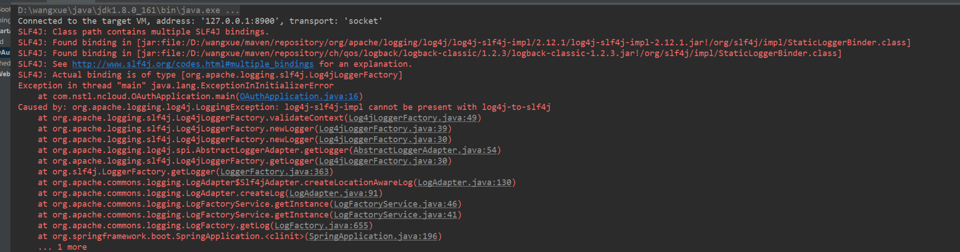 【异常】org.apache.logging.log4j.LoggingException: log4j-slf4j-impl cannot be present with log4j-to-slf4