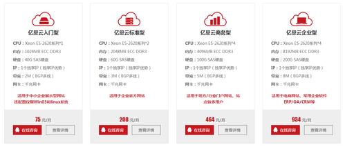 云服务器租用多少一年