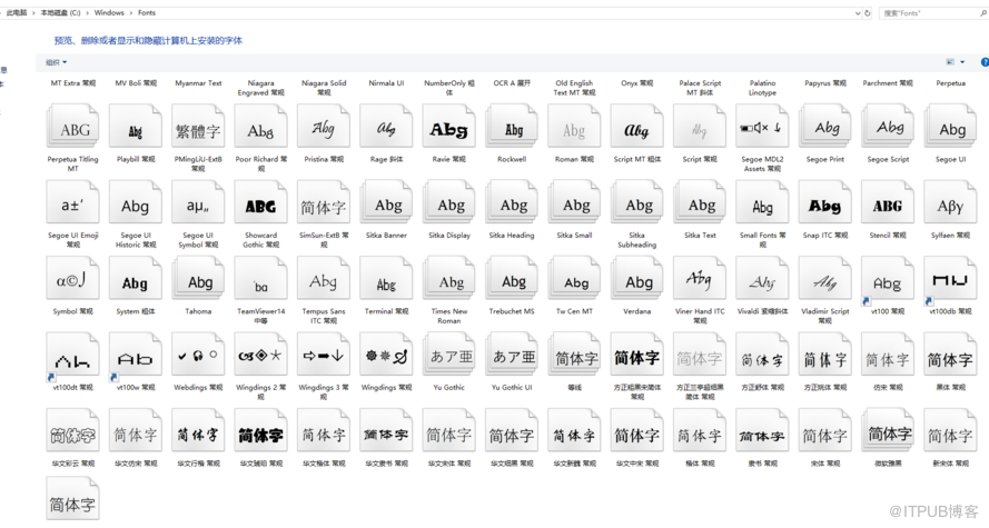 Linux内置的所有字体和简介