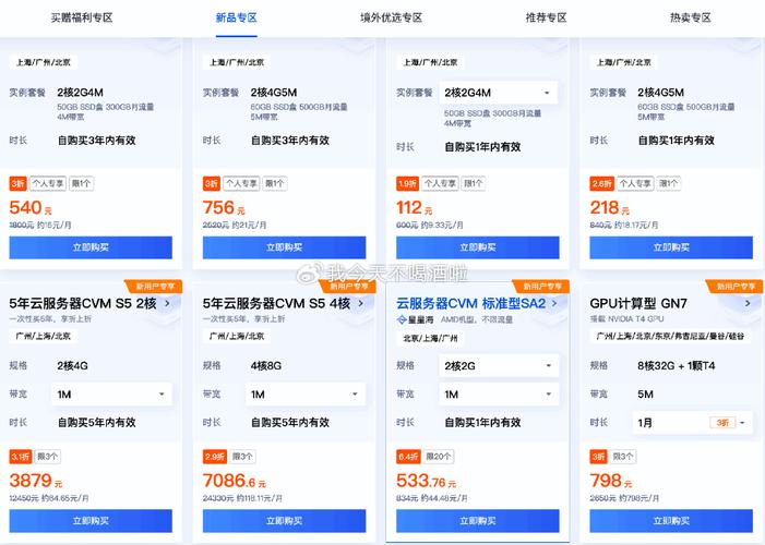 腾讯云服务器价格