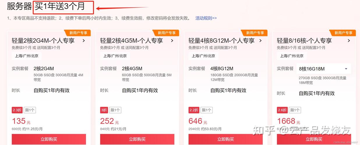 云服务器试用价格对比